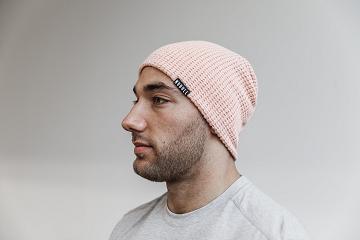 Men's Nobull Waffle Beanie Hats Pink | SG F2573D